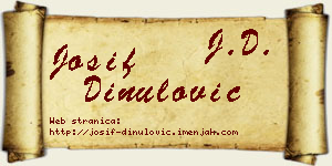 Josif Dinulović vizit kartica